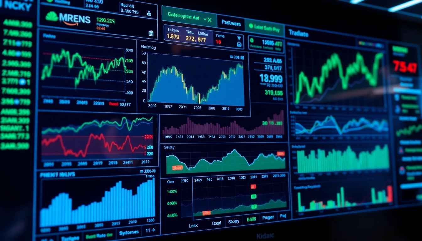 Clear visual of stock market news headlines and data trends for financial market analysis